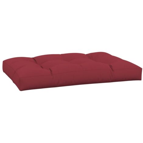Coussin de palette rouge bordeaux 120x80x12 cm tissu (1/5)