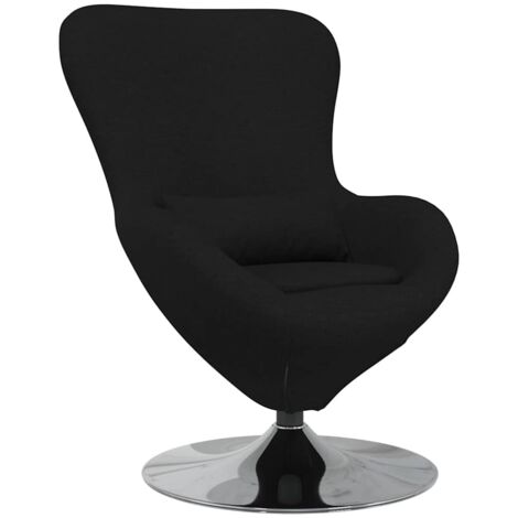 Fauteuil relax Fauteuil œuf Noir 63 x 73 x 90 cm tissu (1/5)