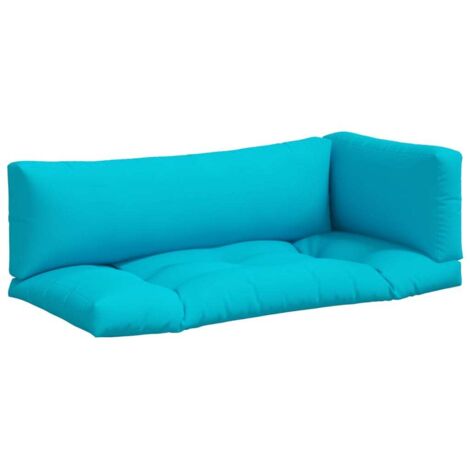 Coussins de palette lot de 3 turquoise tissu Oxford (1/5)