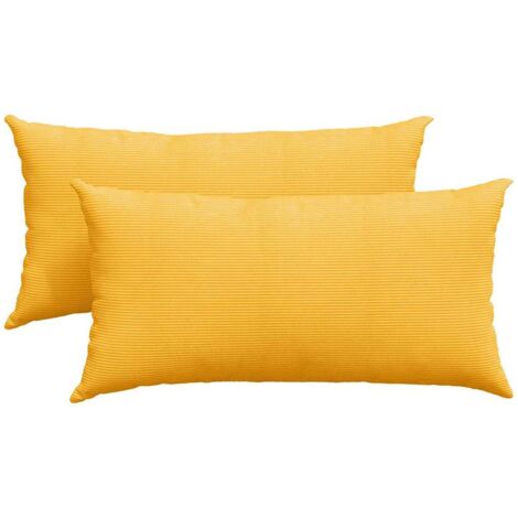 Coussins de canapé 2 pcs Jaune clair 80 x 40 cm (1/5)