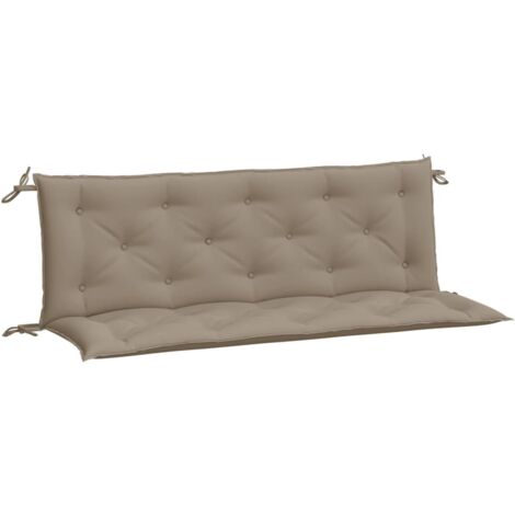 Coussins de banc jardin lot de 2 taupe 150x50x7 cm tissu Oxford (1/5)