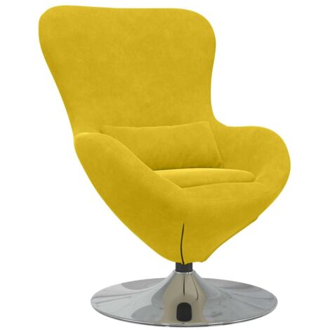 Fauteuil relax Fauteuil œuf Jaune Velours (1/5)