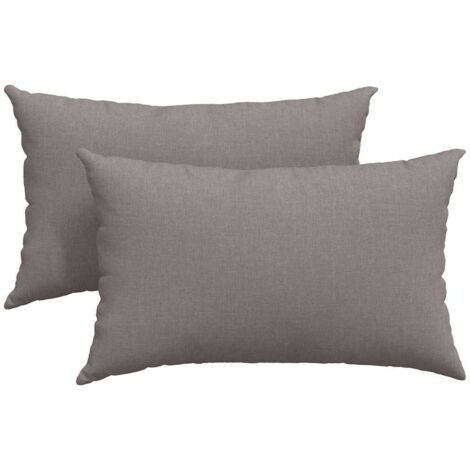 Coussins de canapé 2 pcs Taupe 50 x 30 cm tissu (1/5)