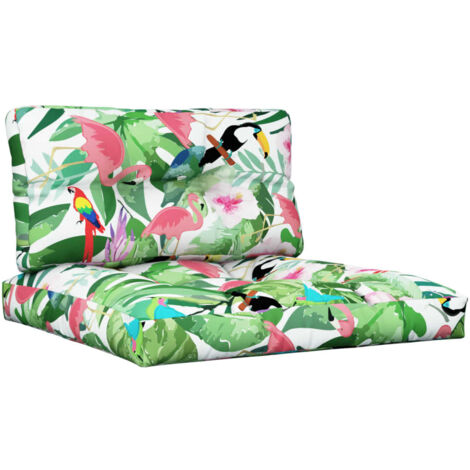 Coussins de palette lot de 2 multicolore tissu (1/5)