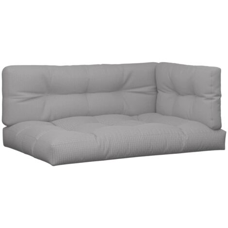 Coussins de palette lot de 3 gris tissu (1/5)