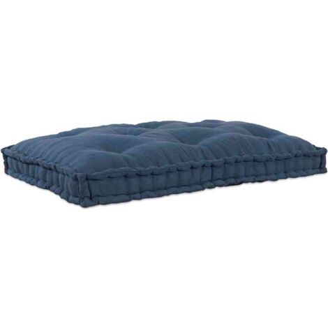 Coussin de canapé sur palette Indigo 120 x 80 x 12 cm tissu