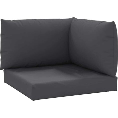Coussins de palette lot de 3 anthracite tissu oxford (1/5)