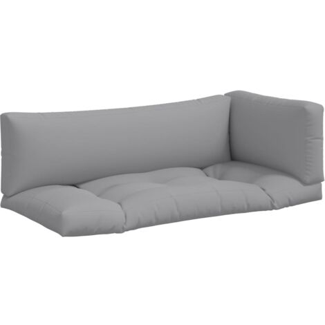 Coussins de palette lot de 3 gris tissu (1/5)