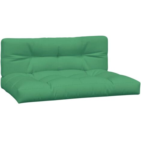 Coussins de palette lot de 2 vert tissu (1/5)