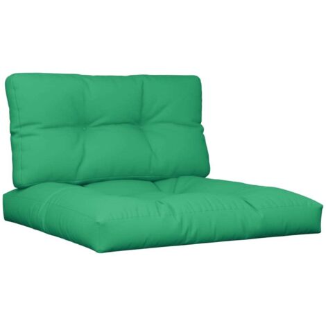Coussins de palette lot de 2 vert tissu (1/5)