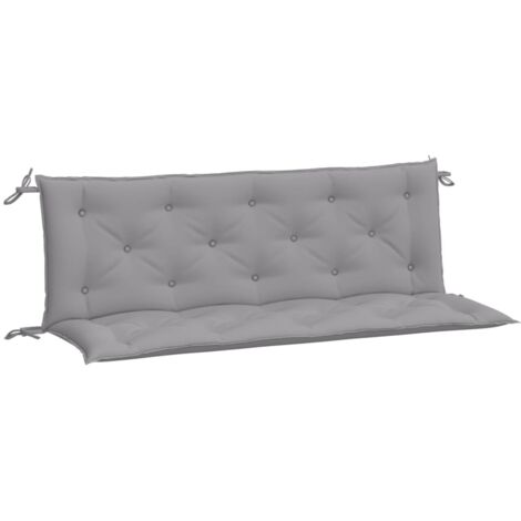 Coussins de banc jardin lot de 2 gris 150x50x7 cm tissu Oxford (1/5)