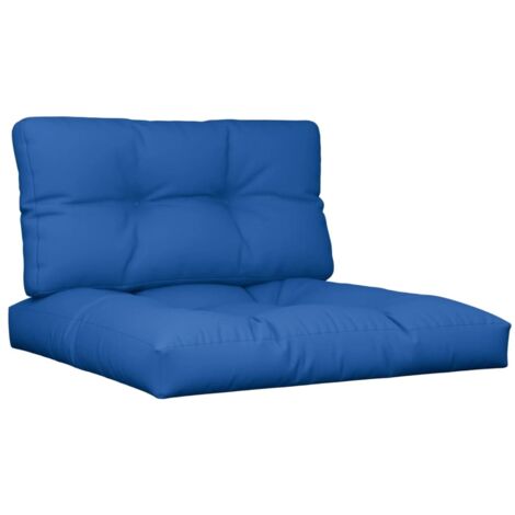Coussins de palette lot de 2 bleu royal tissu (1/5)