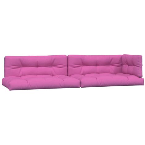Coussins de palette lot de 5 rose tissu (1/5)