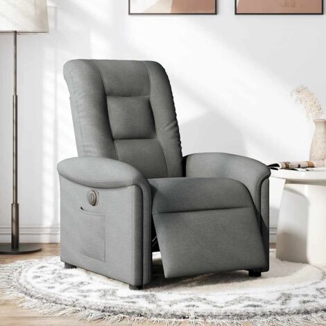 Fauteuil relax  Fauteuil inclinable électrique Gris foncé Tissu