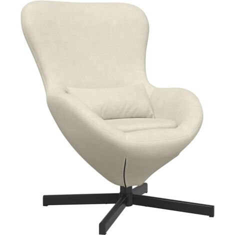 Fauteuil relax Fauteuil œuf Crème 63 x 73 x 90 cm Velours (1/5)