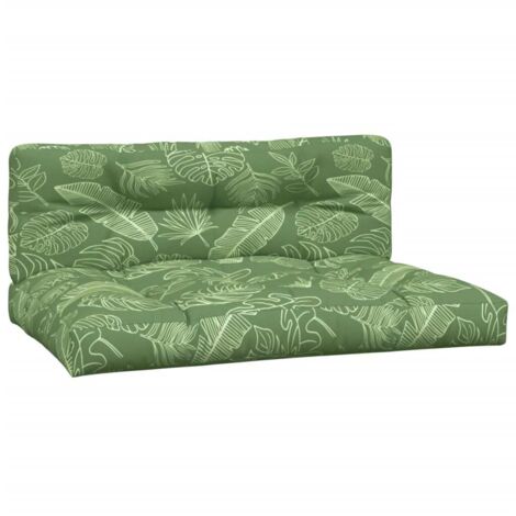 Coussins de palette lot de 2 motif de feuilles tissu (1/5)