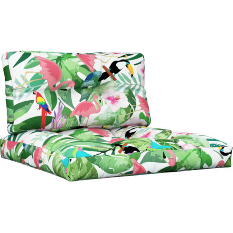Coussins de palette lot de 2 multicolore tissu (1/5)