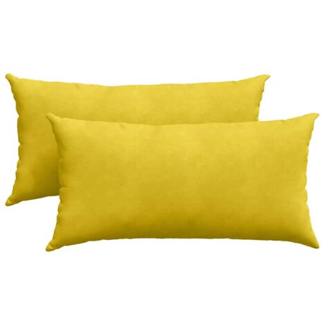 Coussins de canapé 2 pcs Jaune 80 x 40 cm (1/5)