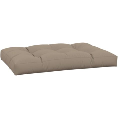 Coussin de palette taupe 120x80x12 cm tissu (1/5)