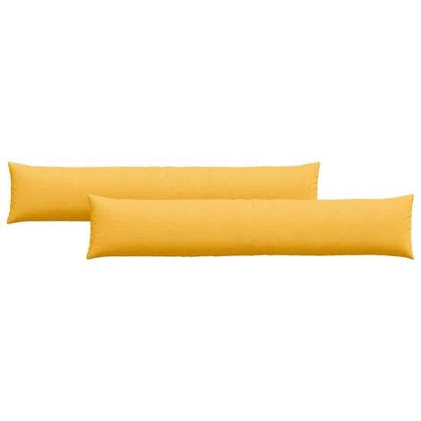 Coussins de canapé 2 pcs Jaune clair 200 x 40 cm (1/5)