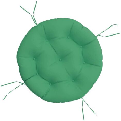 Coussin rond vert Ø 60 x11 cm tissu oxford (1/5)