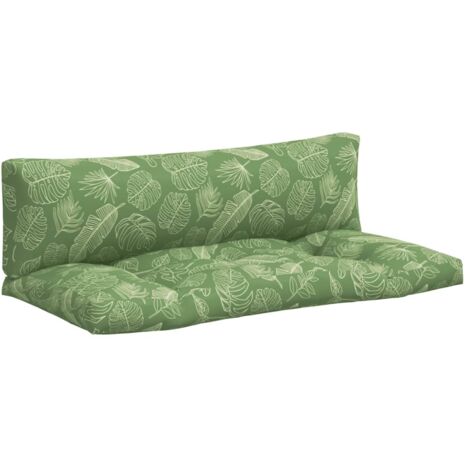 Coussins de palette lot de 2 motif de feuilles tissu Oxford (1/5)