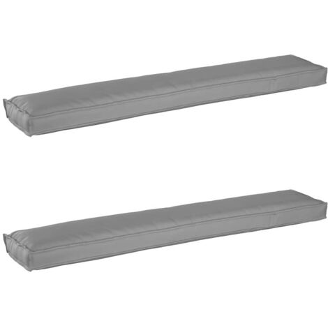 Set de coussins de palette 2 pcs Gris 200 x 40 x 8 cm (1/5)