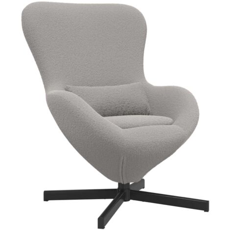 Fauteuil relax Fauteuil œuf Gris clair 63 x 73 x 90 cm tissu (1/5)