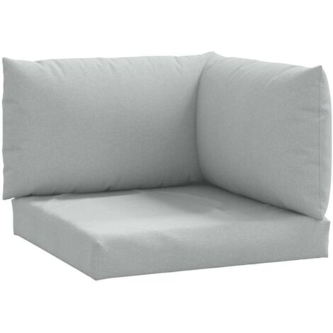 Coussins de palette lot de 3 gris clair mélangé tissu (1/5)