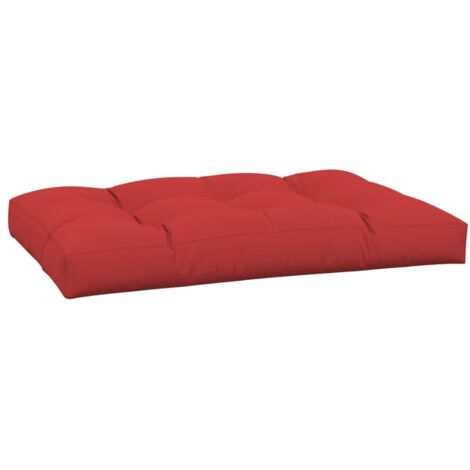 Coussin de palette rouge 120x80x12 cm tissu (1/5)