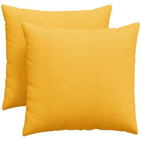 Coussins de canapé 2 pcs Jaune clair 45 x 45 cm (1/5)