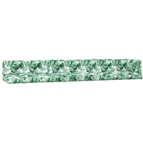 Coussins de palette lot de 7 motif de feuilles tissu (1/5)