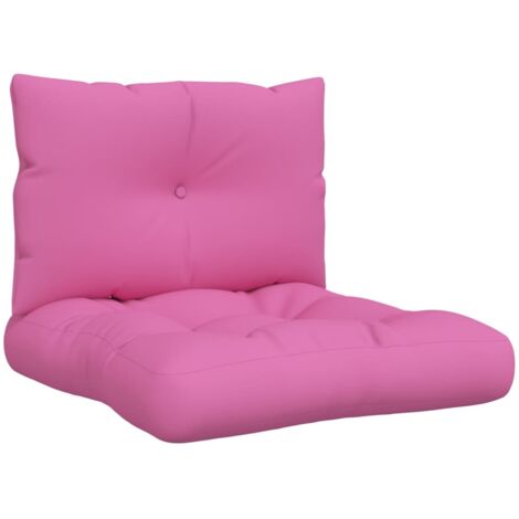 Coussins de palette lot de 2 rose tissu Oxford (1/5)