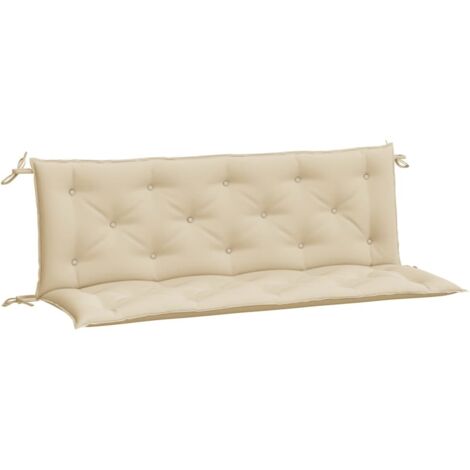 Coussins de banc jardin lot de 2 beige 150x50x7 cm tissu Oxford (1/5)