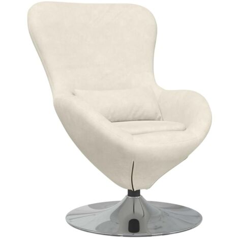 Fauteuil relax Fauteuil œuf Crème Velours (1/5)