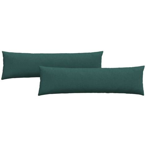Coussins de canapé 2 pcs Vert foncé 145 x 40 cm tissu