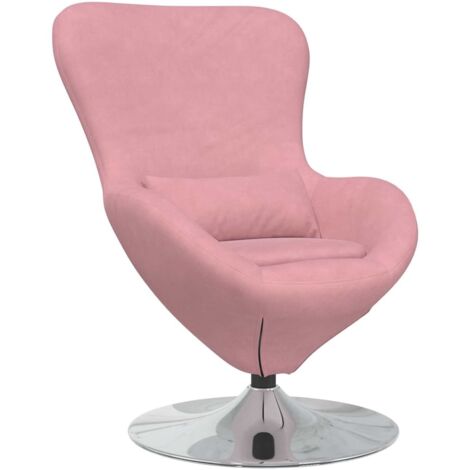 Fauteuil relax Fauteuil œuf Rose Velours (1/5)