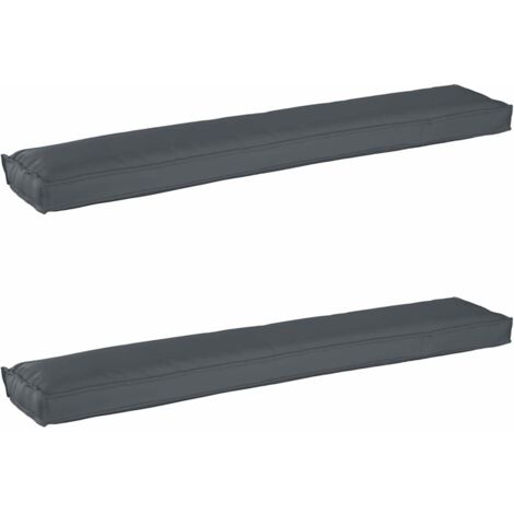 Set de coussins de palette 2 pcs Anthracite 200 x 40 x 8 cm (1/5)