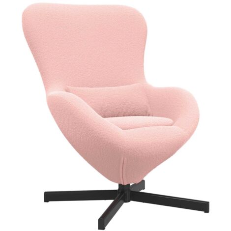 Fauteuil relax Fauteuil œuf Rose 63 x 73 x 90 cm tissu (1/5)