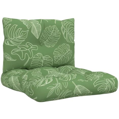 Coussins de palette lot de 2 motif de feuilles tissu Oxford (1/5)