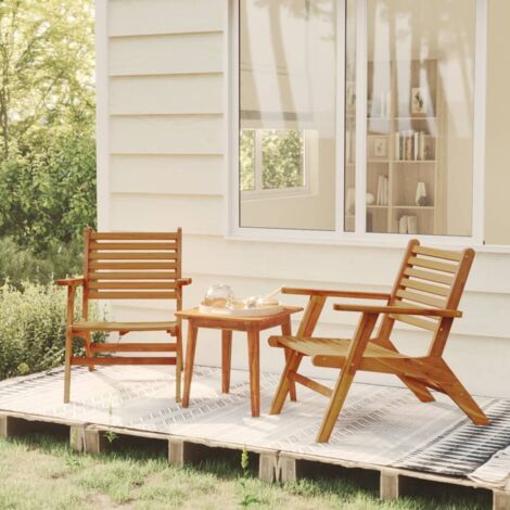 3 pcs Mobilier de bistro Mobilier de bar Bois d'acacia solide RTITTK34785 (1/5)