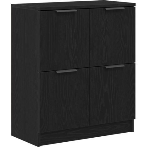 Buffet  Meuble de rangement Chêne noir 60 x 30 x 70 cm Bois d'ingénierie (1/5)