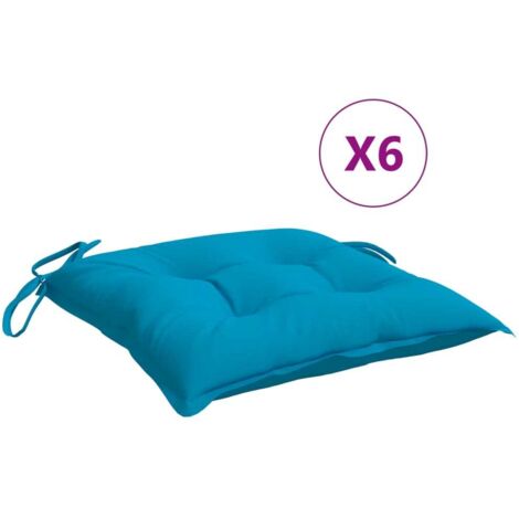 Coussins de palette lot de 6 bleu clair 50x50x7 cm tissu oxford (1/5)