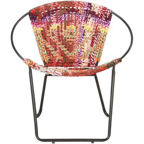 Chaise ronde Chindi Multicolore Tissu (1/5)