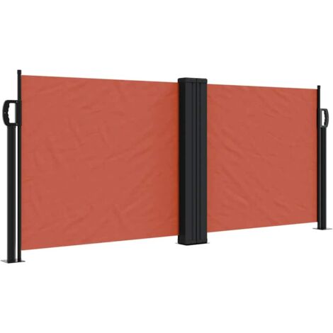 Auvent latéral rétractable terre cuite 100x600 cm