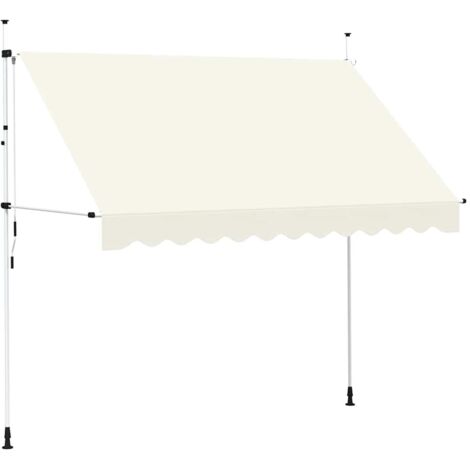 Auvent manuel rétractable 300 cm Crème (1/5)
