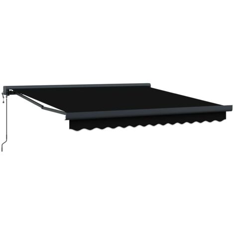 Auvent Noir 300 x 250 x 165 cm Polyester et Aluminium (1/5)