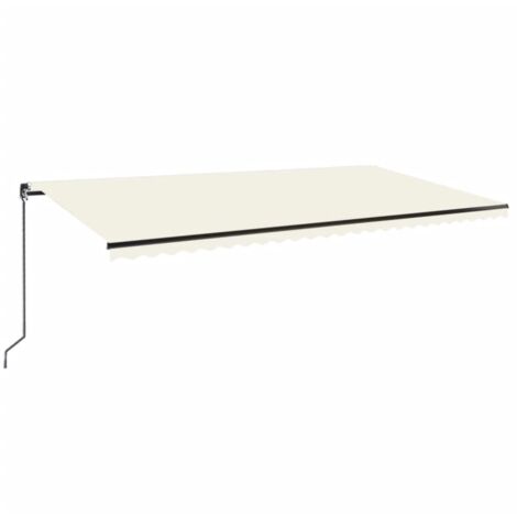Auvent manuel rétractable 600x350 cm Crème (1/5)