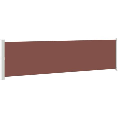 Auvent latéral rétractable de patio 600x160 cm marron (1/5)