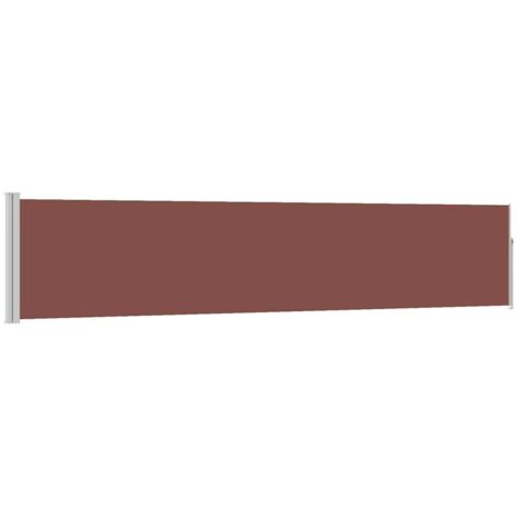 Auvent latéral rétractable de patio 100x500 cm Marron (1/5)
